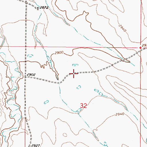 Topographic Map of Mountain View School (historical), MT