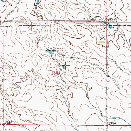 Topographic Map of Richmond School (historical), MT