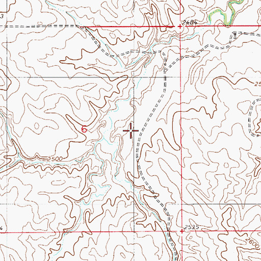 Topographic Map of Ruff School (historical), MT