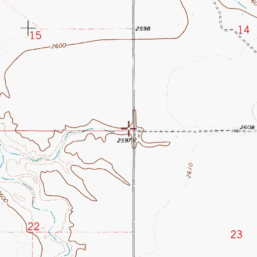 Topographic Map of Pleasant View School (historical), MT