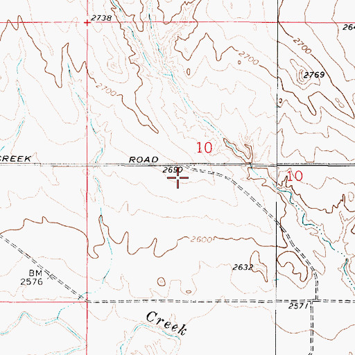 Topographic Map of Souhrada School (historical), MT