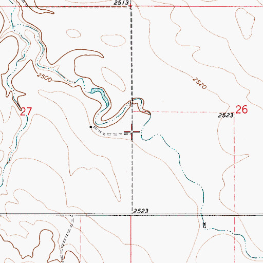 Topographic Map of Thirteen Flat School (historical), MT