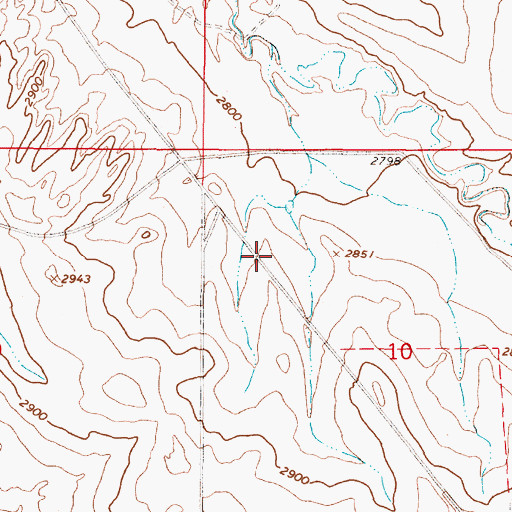 Topographic Map of Three Buttes School (historical), MT