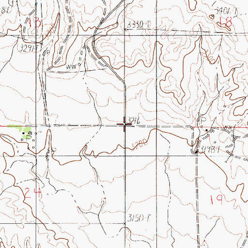 Topographic Map of Valley View School (historical), MT