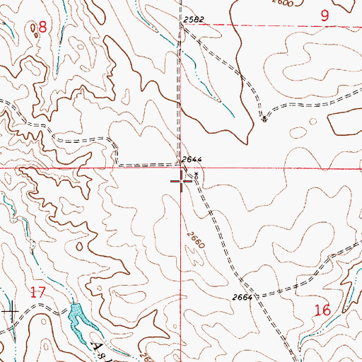 Topographic Map of Wheatland School (historical), MT