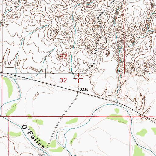Topographic Map of Whitney School (historical), MT