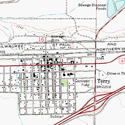 Topographic Map of Diamond Campground, MT