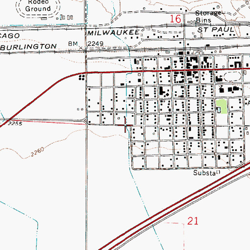 Topographic Map of Terry RV Oasis, MT