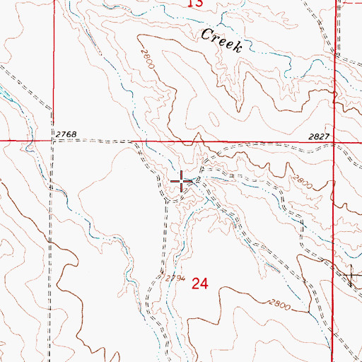 Topographic Map of South Fork Timber Creek, MT