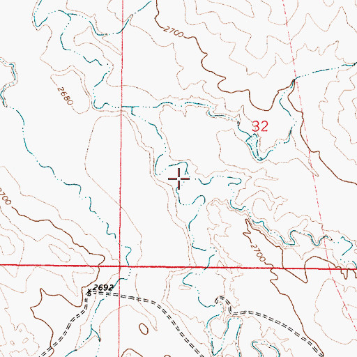 Topographic Map of Slinker Creek, MT