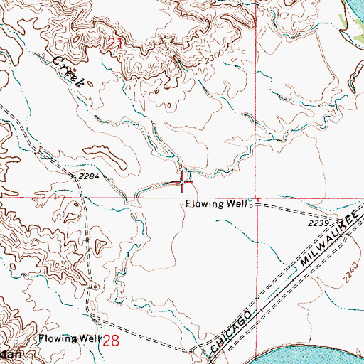 Topographic Map of Camp Creek, MT