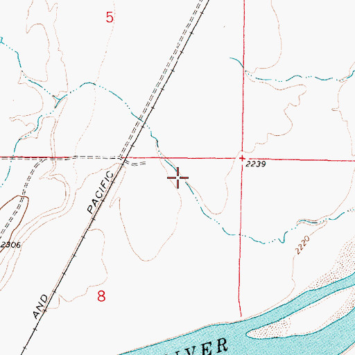 Topographic Map of Gate Coulee, MT