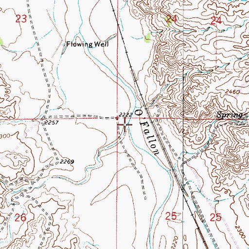 Topographic Map of Newman Hollow Creek, MT