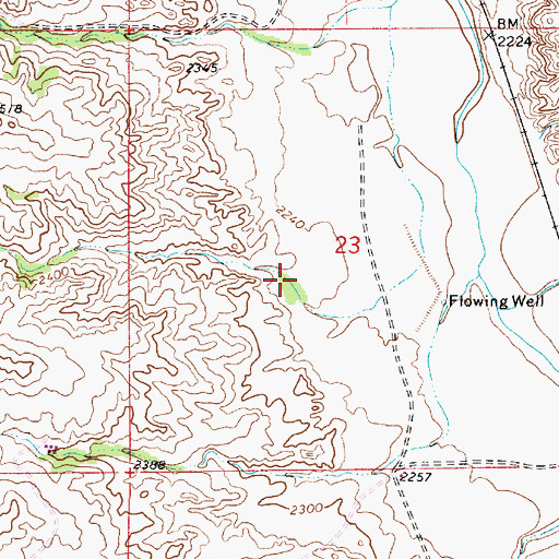 Topographic Map of Mamies Coulee, MT