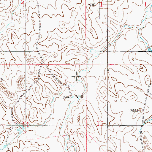 Topographic Map of Lambing Draw, MT