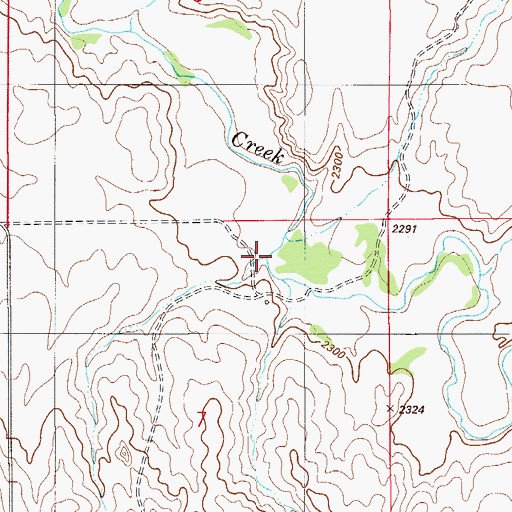 Topographic Map of Gaub Creek, MT