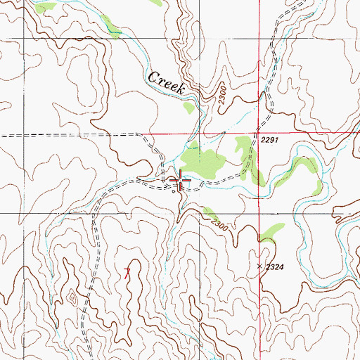 Topographic Map of Brown Coulee, MT