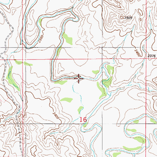 Topographic Map of Crow Coulee, MT