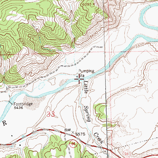 Topographic Map of Little Spring Creek, CO