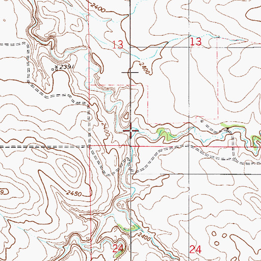 Topographic Map of Sand Butte Creek, MT