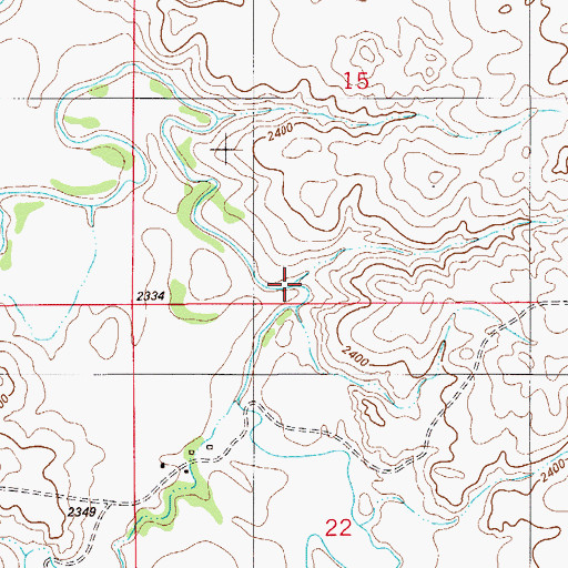 Topographic Map of Bull Coulee, MT