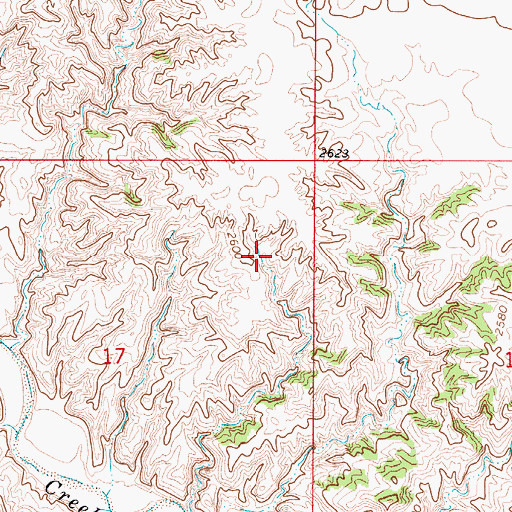 Topographic Map of Sheepshead Bluffs, MT