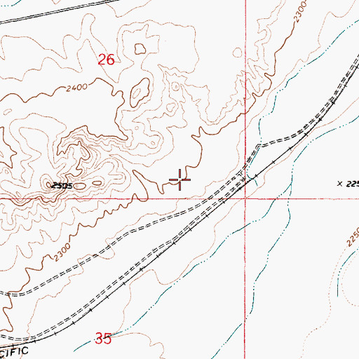 Topographic Map of Devils Backbone, MT