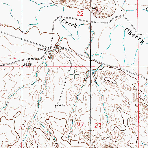 Topographic Map of Prairie County, MT