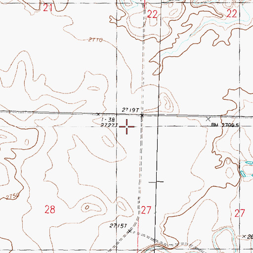 Topographic Map of Smoky Butte Post Office (historical), MT