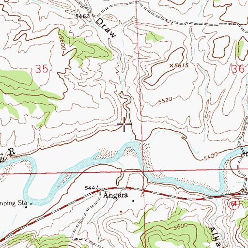 Topographic Map of Hall Draw, CO