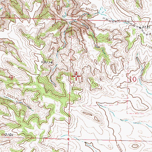 Topographic Map of Iverson Ranch (historical), MT
