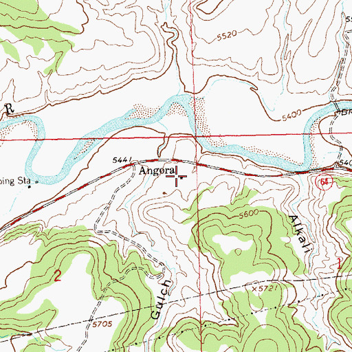 Topographic Map of Angora, CO