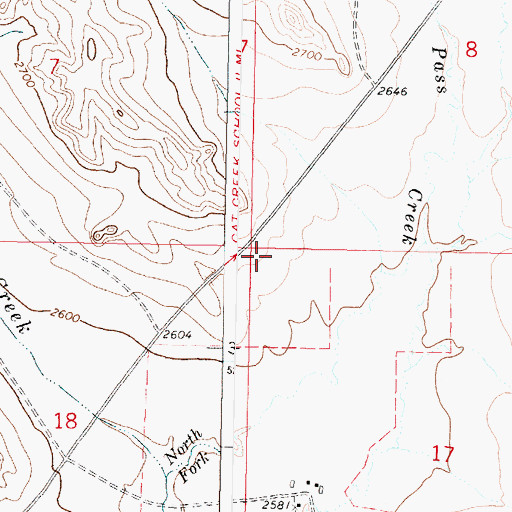 Topographic Map of Davidson Post Office (historical), MT