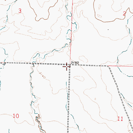 Topographic Map of Brunelda Post Office (historical), MT