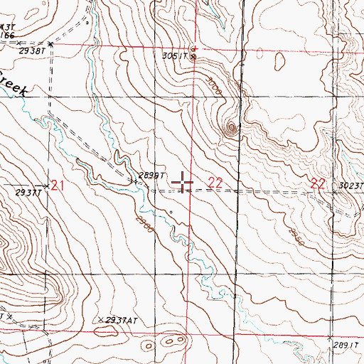 Topographic Map of Butte Creek (historical), MT