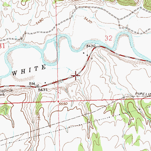 Topographic Map of Spring Gulch, CO