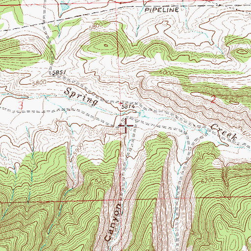 Topographic Map of Short Canyon, CO