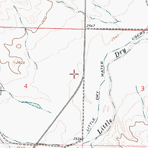 Topographic Map of Watson Flats (historical), MT