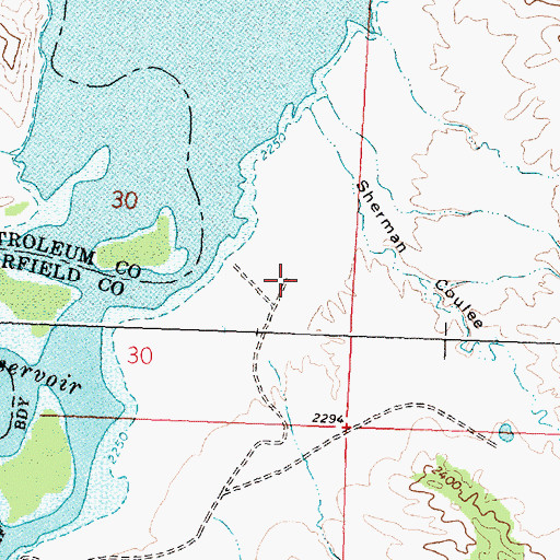 Topographic Map of Vincent Post Office (historical), MT