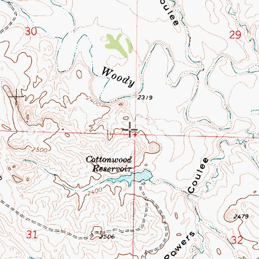 Topographic Map of Viall Post Office (historical), MT