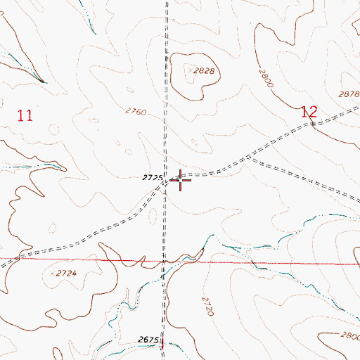 Topographic Map of Uoll Heights Post Office (historical), MT