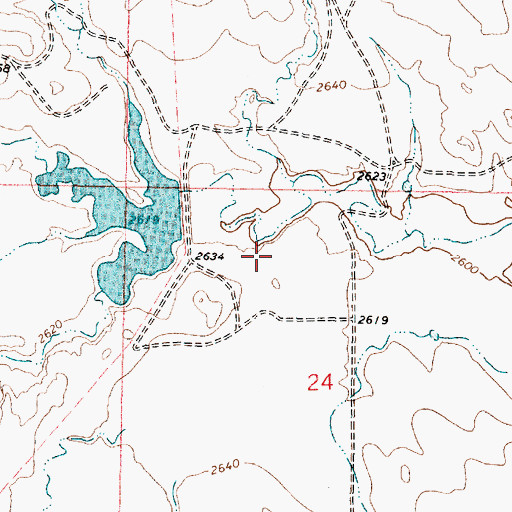 Topographic Map of Taylor Creek School (historical), MT