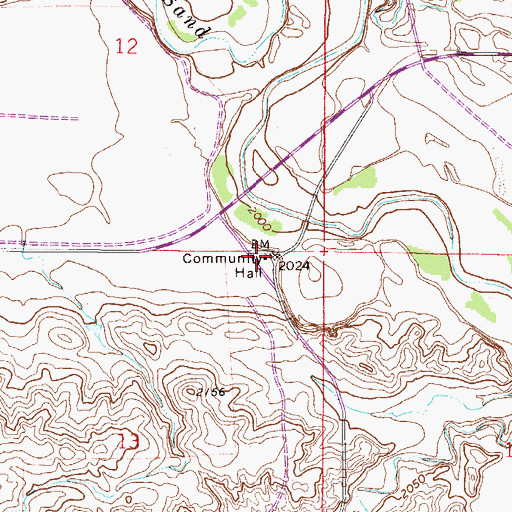 Topographic Map of Cusker School (historical), MT