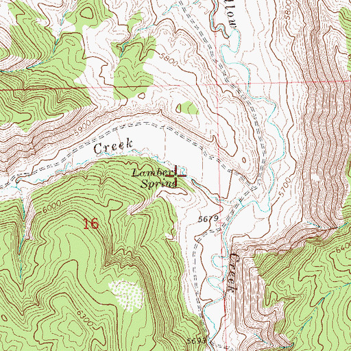 Topographic Map of Lambert Spring, CO