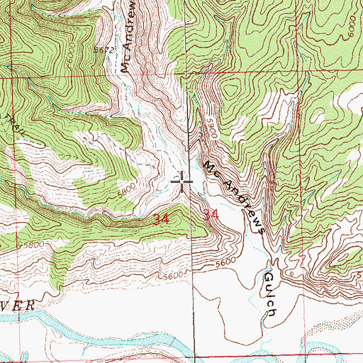 Topographic Map of Rough Gulch, CO