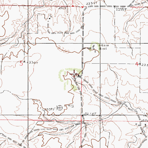 Topographic Map of Nina Post Office (historical), MT