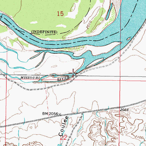 Topographic Map of Blackmon Post Office (historical), MT