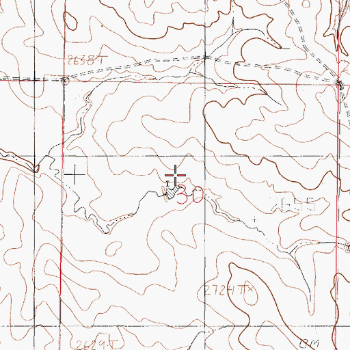 Topographic Map of White Post Office (historical), MT