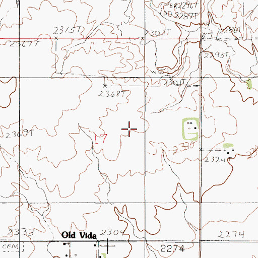 Topographic Map of Terrace Post Office (historical), MT