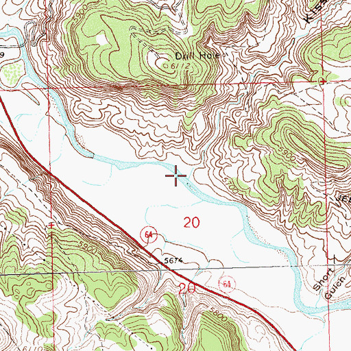 Topographic Map of Kissinger Gulch, CO